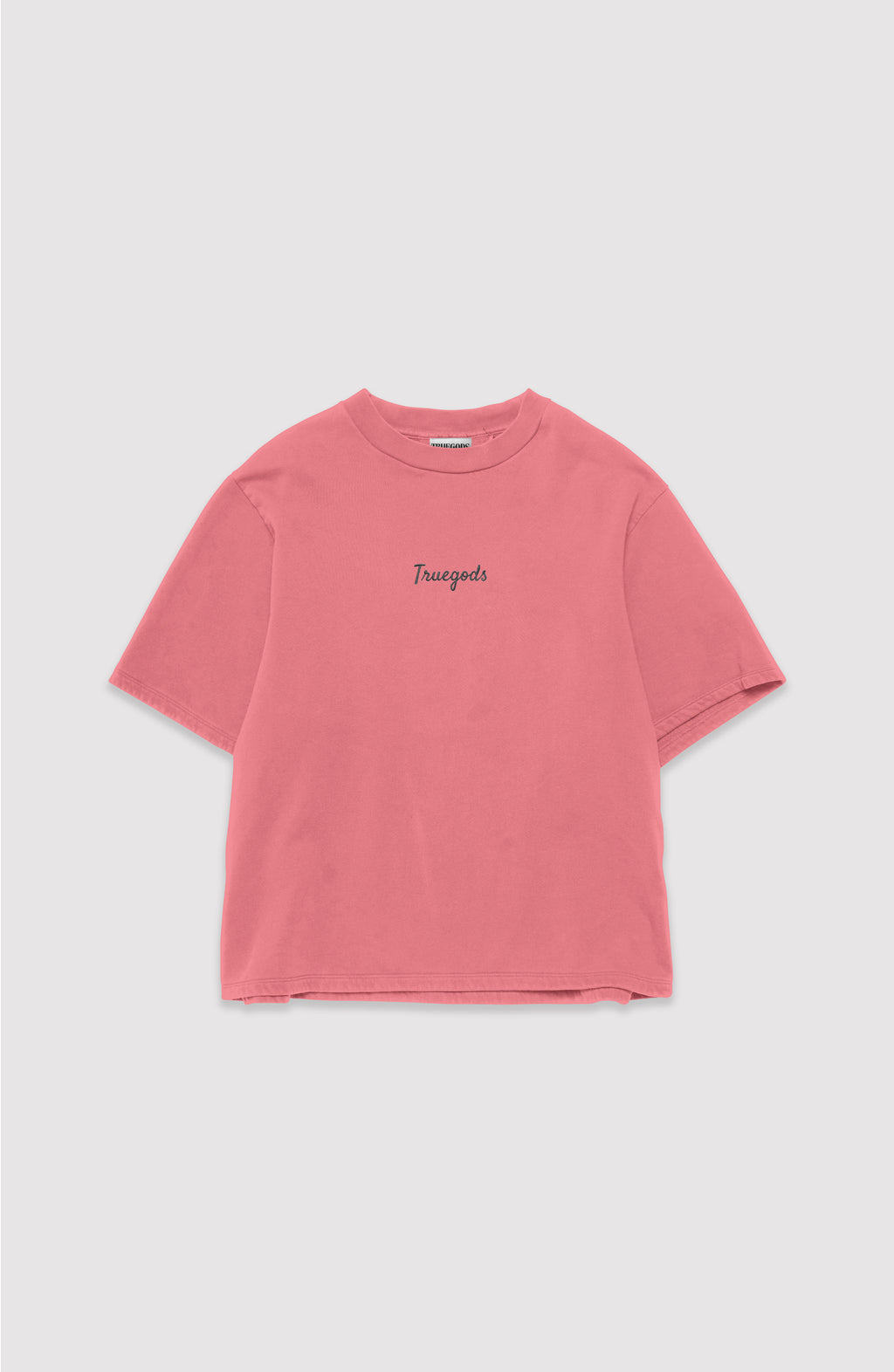 Signature Embroidered Tee- Coral Pink