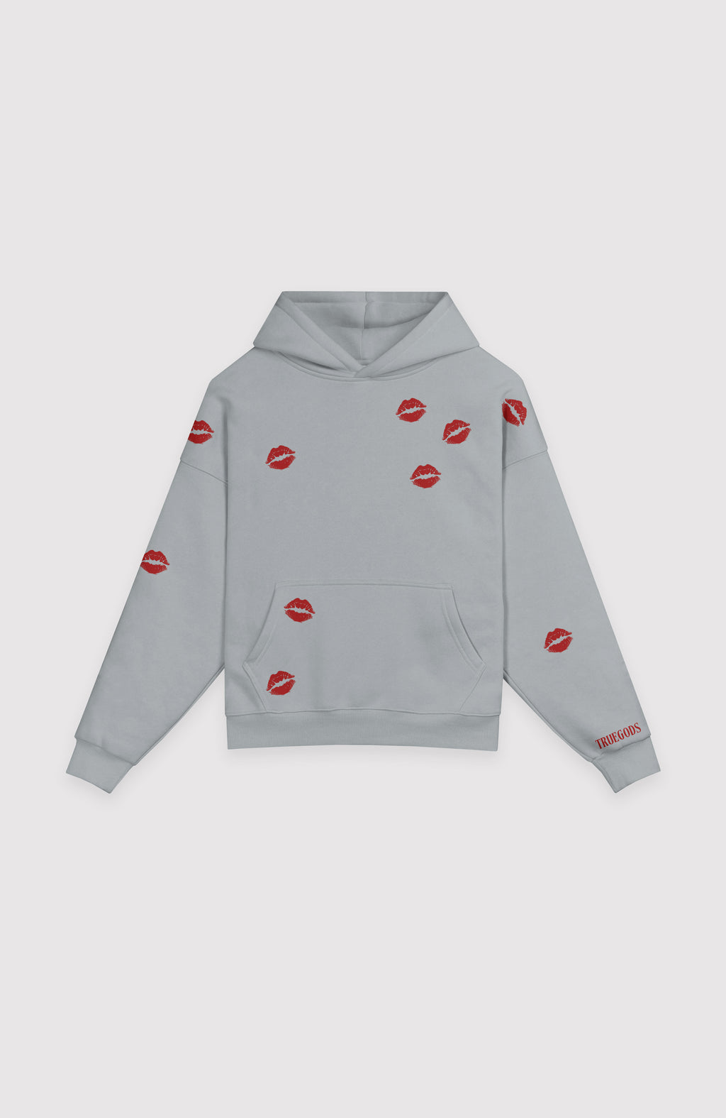 ALL OVER KISSES HOODIE GREY💋