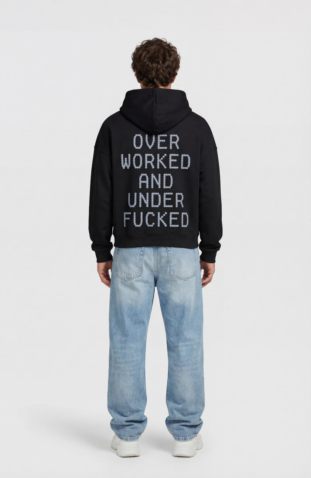 BURNOUT HOODIE IN BLACK