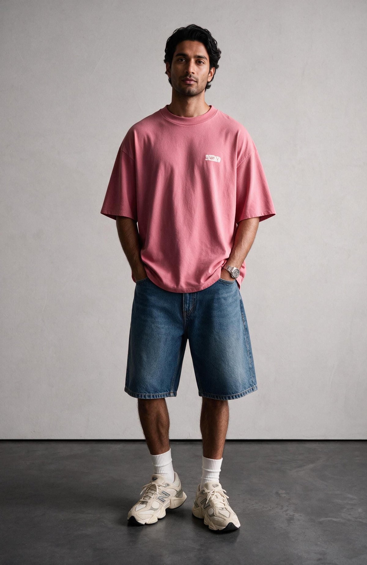 All She Need Is Money oversized T-shirt by Truegods – on model, full look