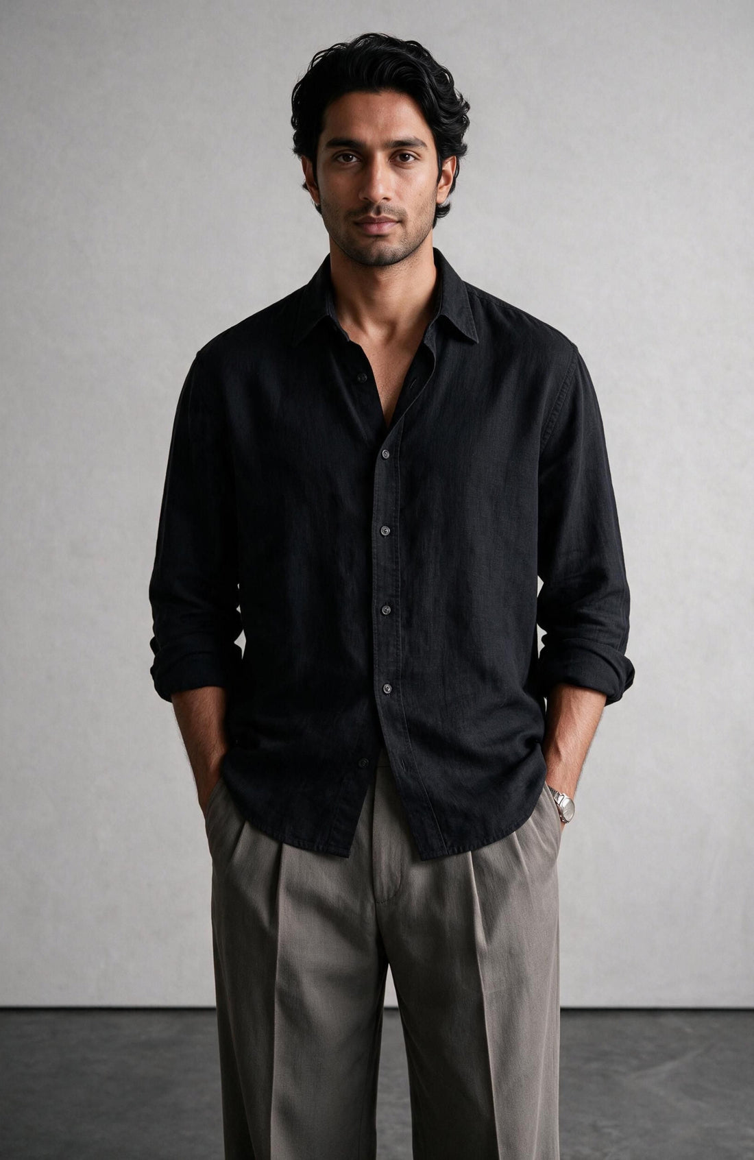 Black Linen Shirt