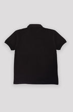 Signature Embroidered Polo — Black