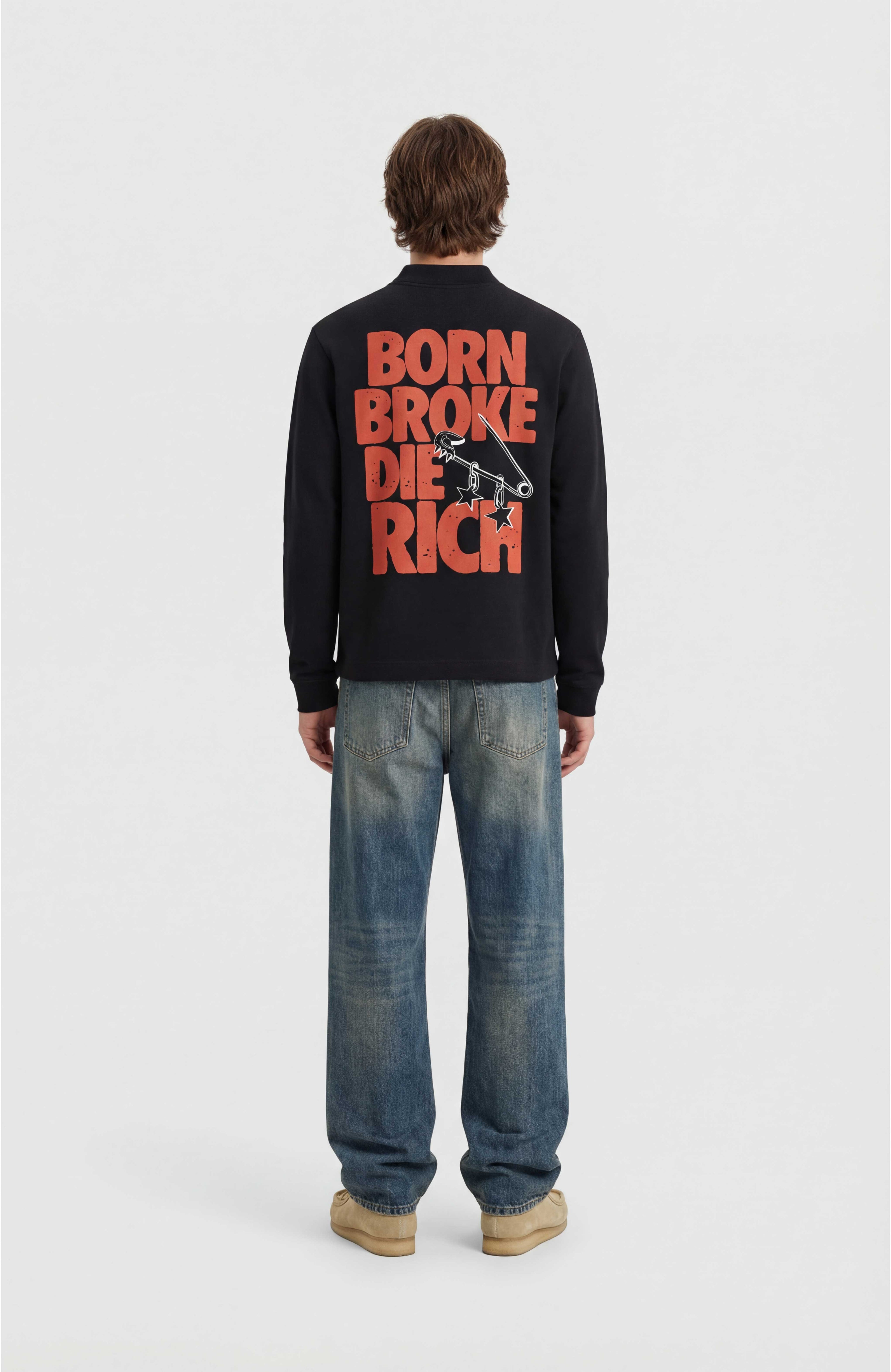 BORN BROKE POLO SWEATSHIRT
