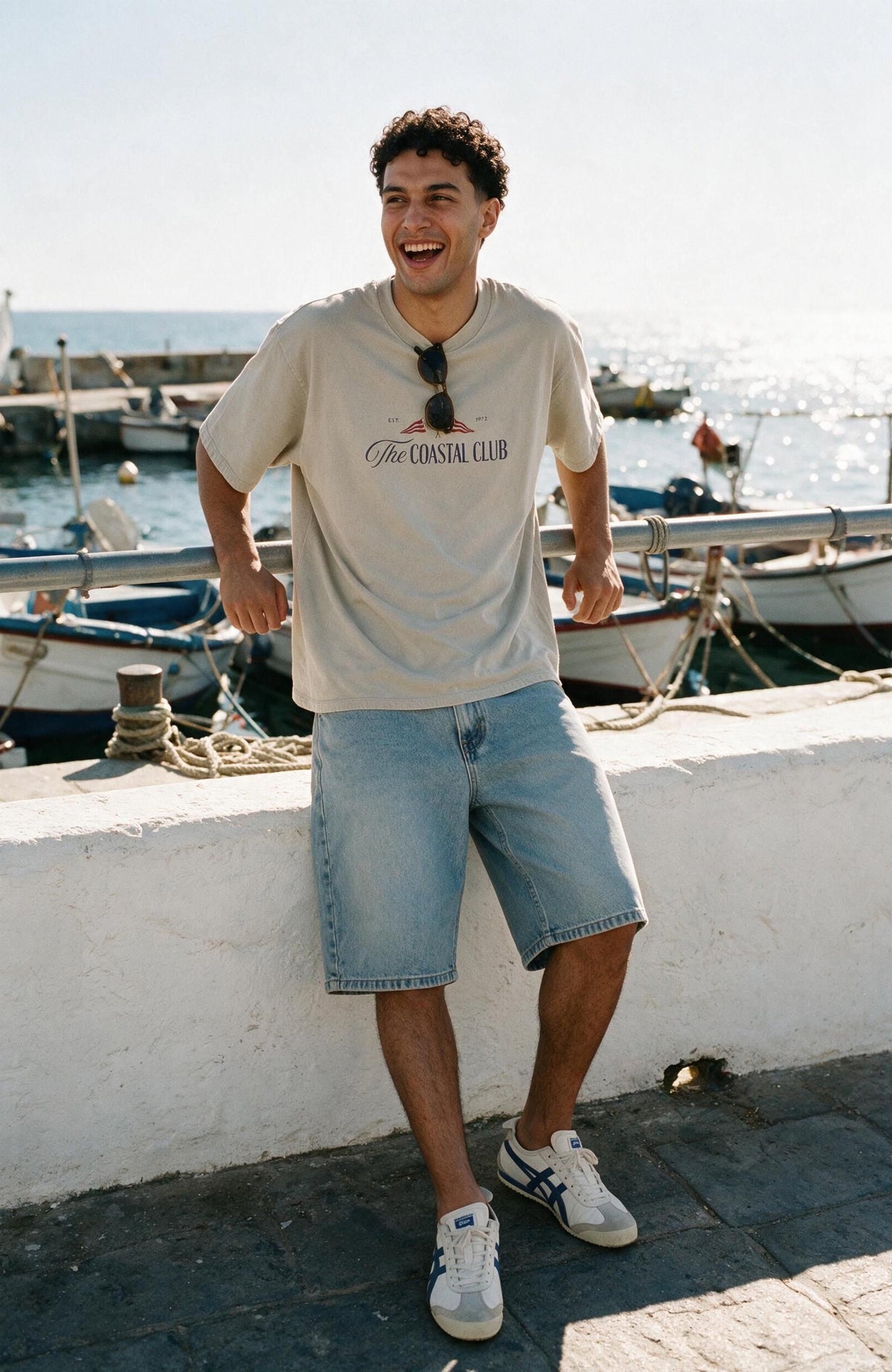 Coastal Club oversized T-shirt by Truegods – lifestyle, harbour