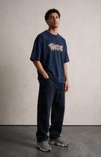 Electric Logo oversized T-shirt by Truegods – on model, full look