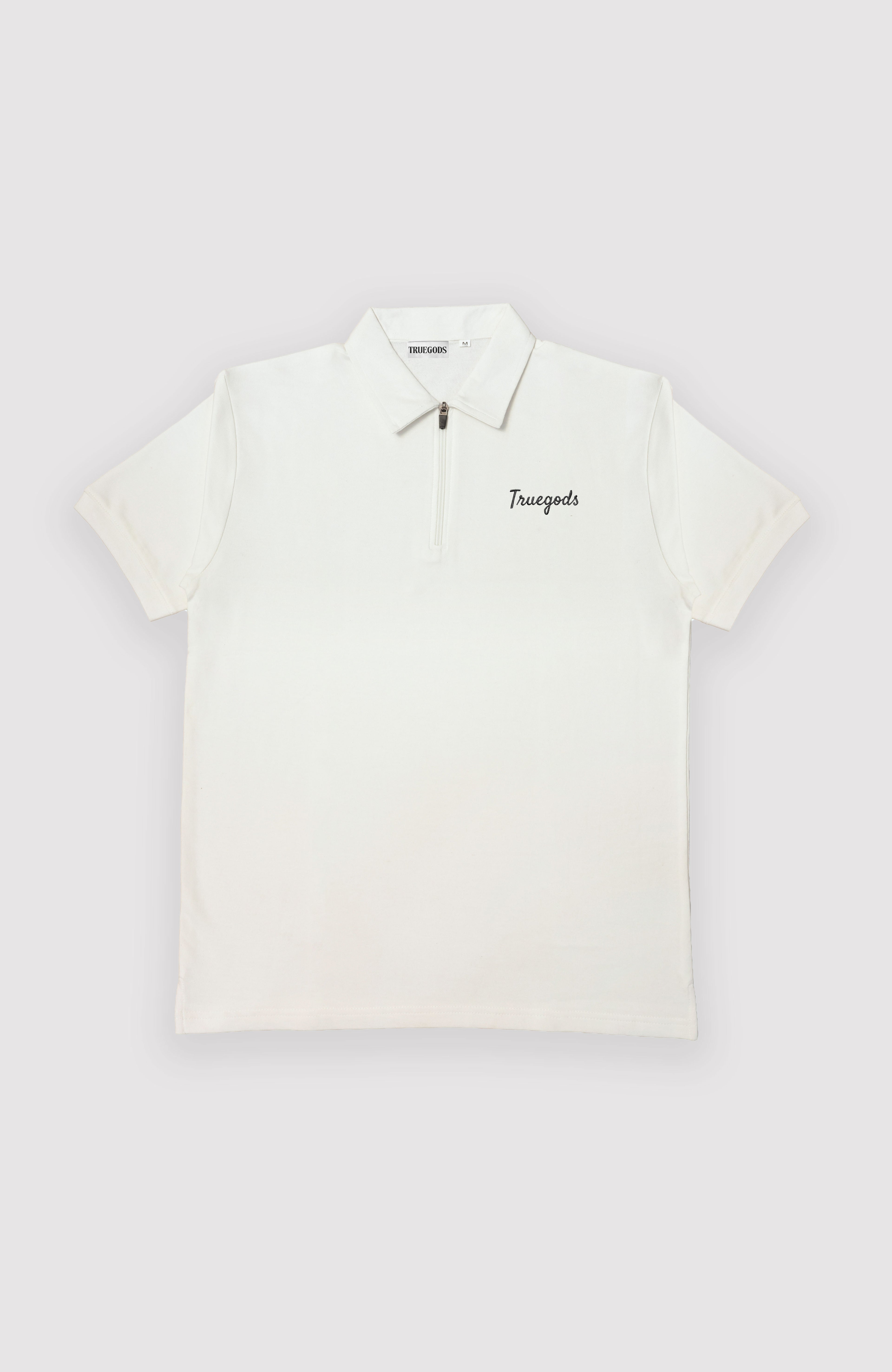 Signature Embroidered Polo — White
