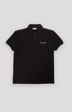 Signature Embroidered Polo — Black