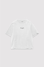 Signature Embroidered Tee — White
