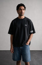 Free Kisses oversized T-shirt by Truegods – on model, studio