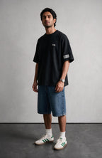 Free Kisses oversized T-shirt by Truegods – on model, full look