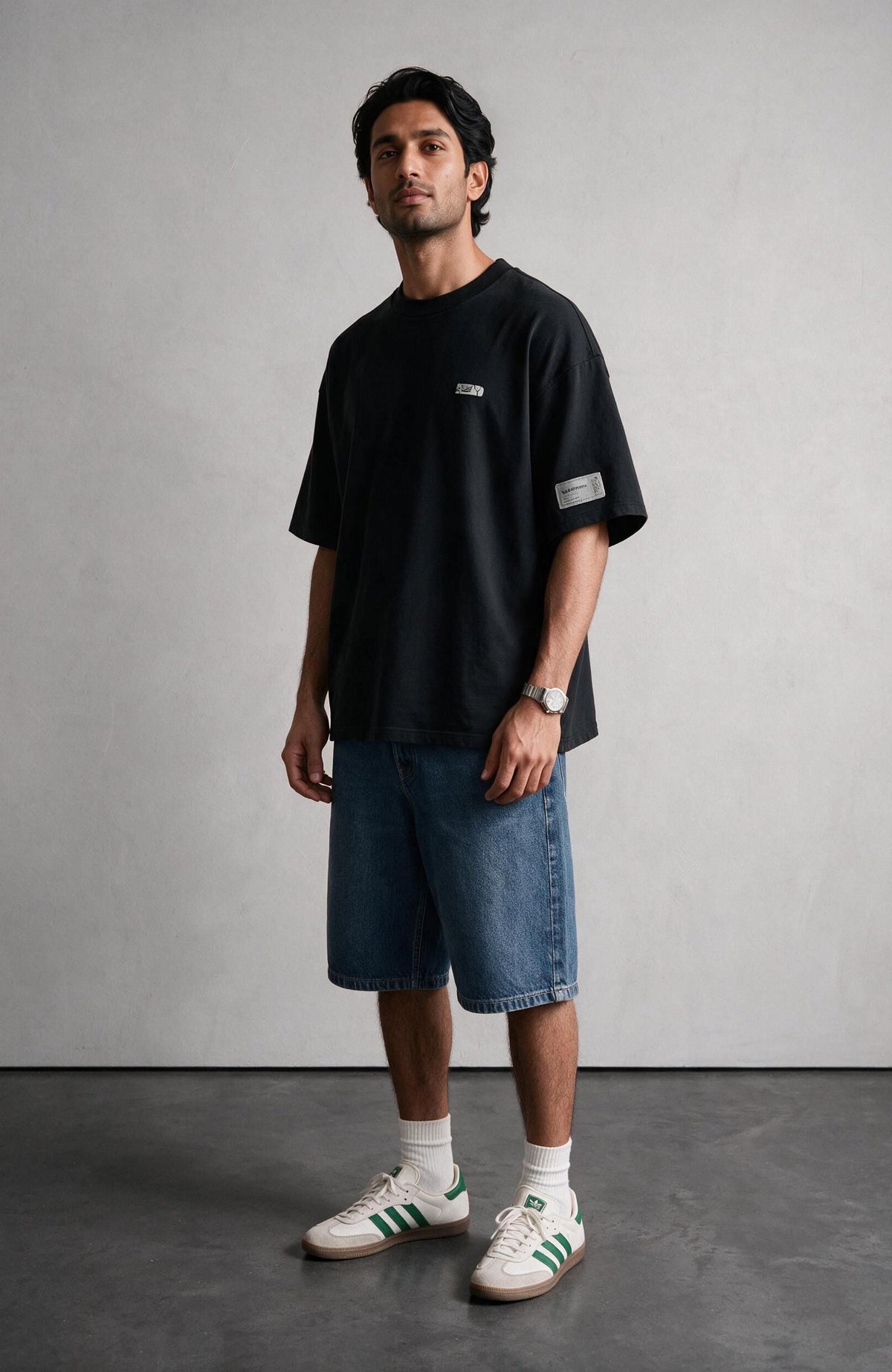 Free Kisses oversized T-shirt by Truegods – on model, full look