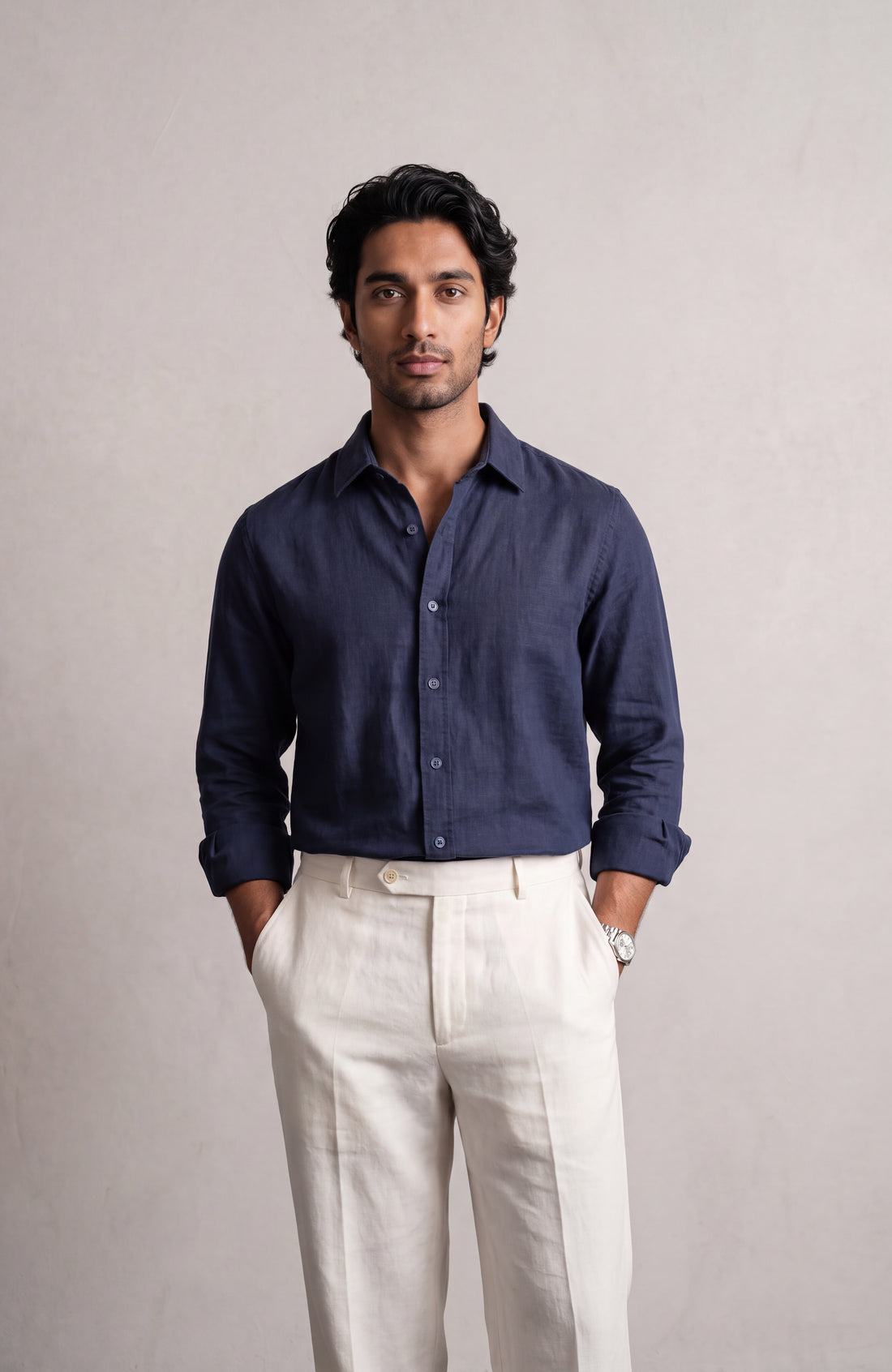 Midnight Linen Shirt