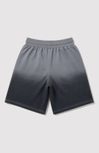 Ombre Black Embroidered Shorts