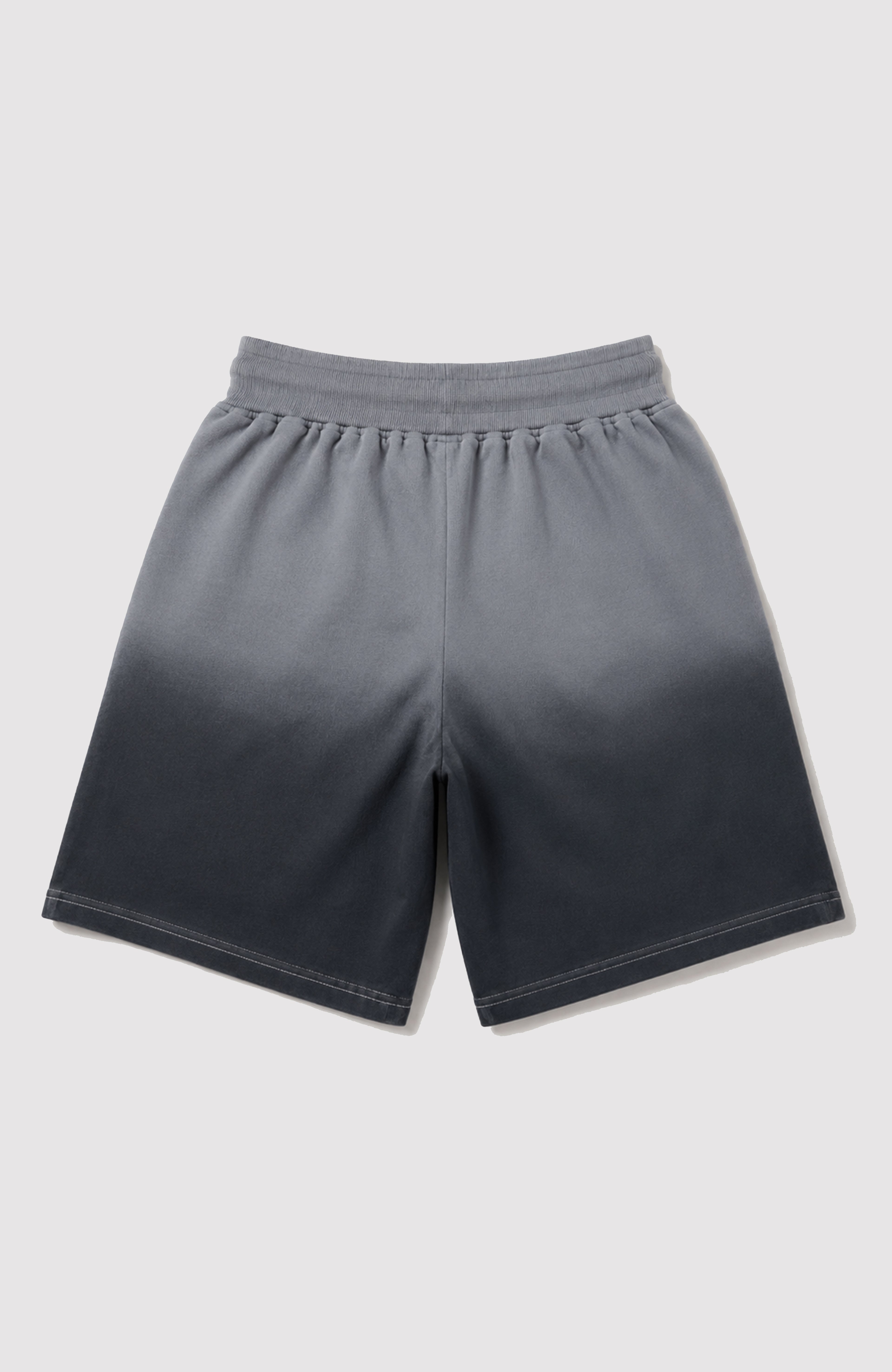 Ombre Black Embroidered Shorts