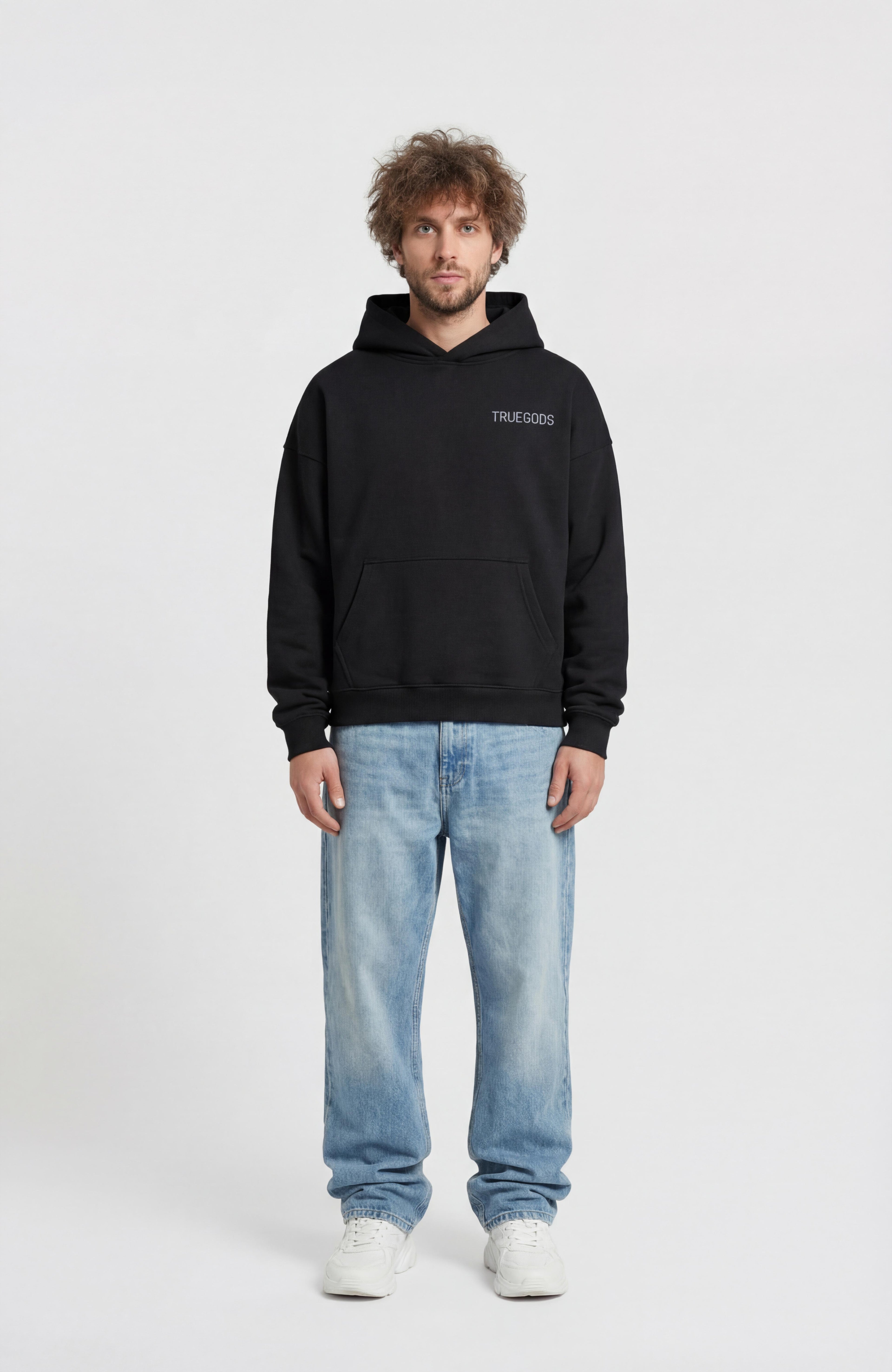 BURNOUT HOODIE IN BLACK