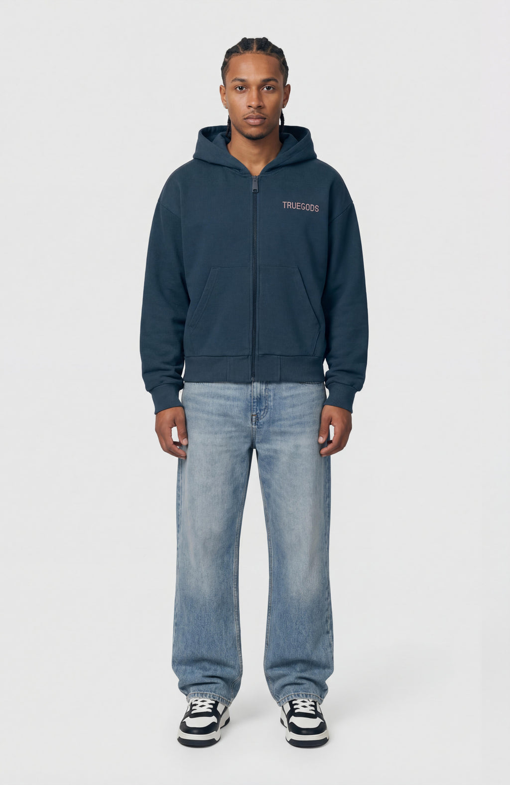 BURNOUT HOODIE IN BLUE