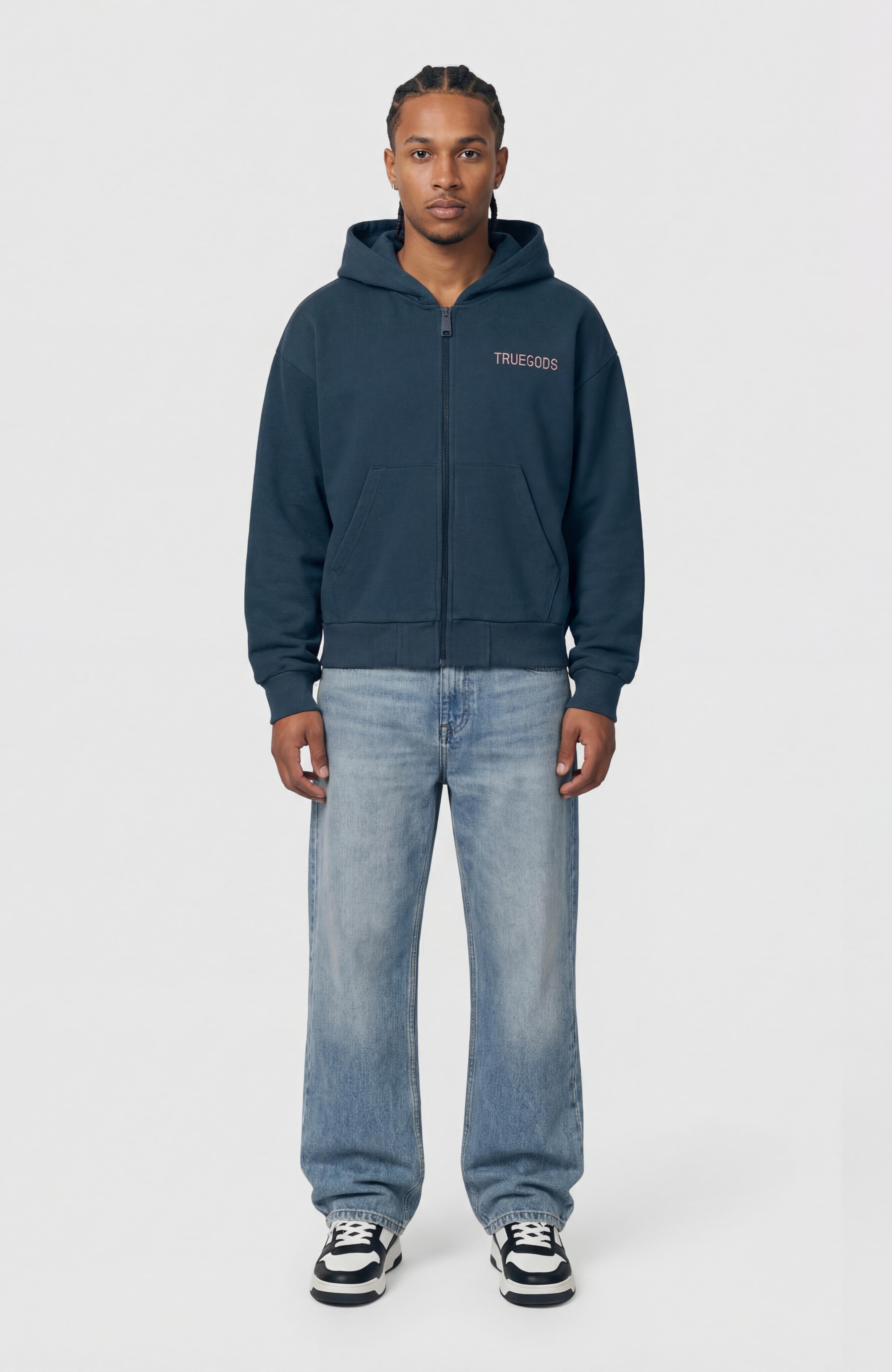 BURNOUT HOODIE IN BLUE