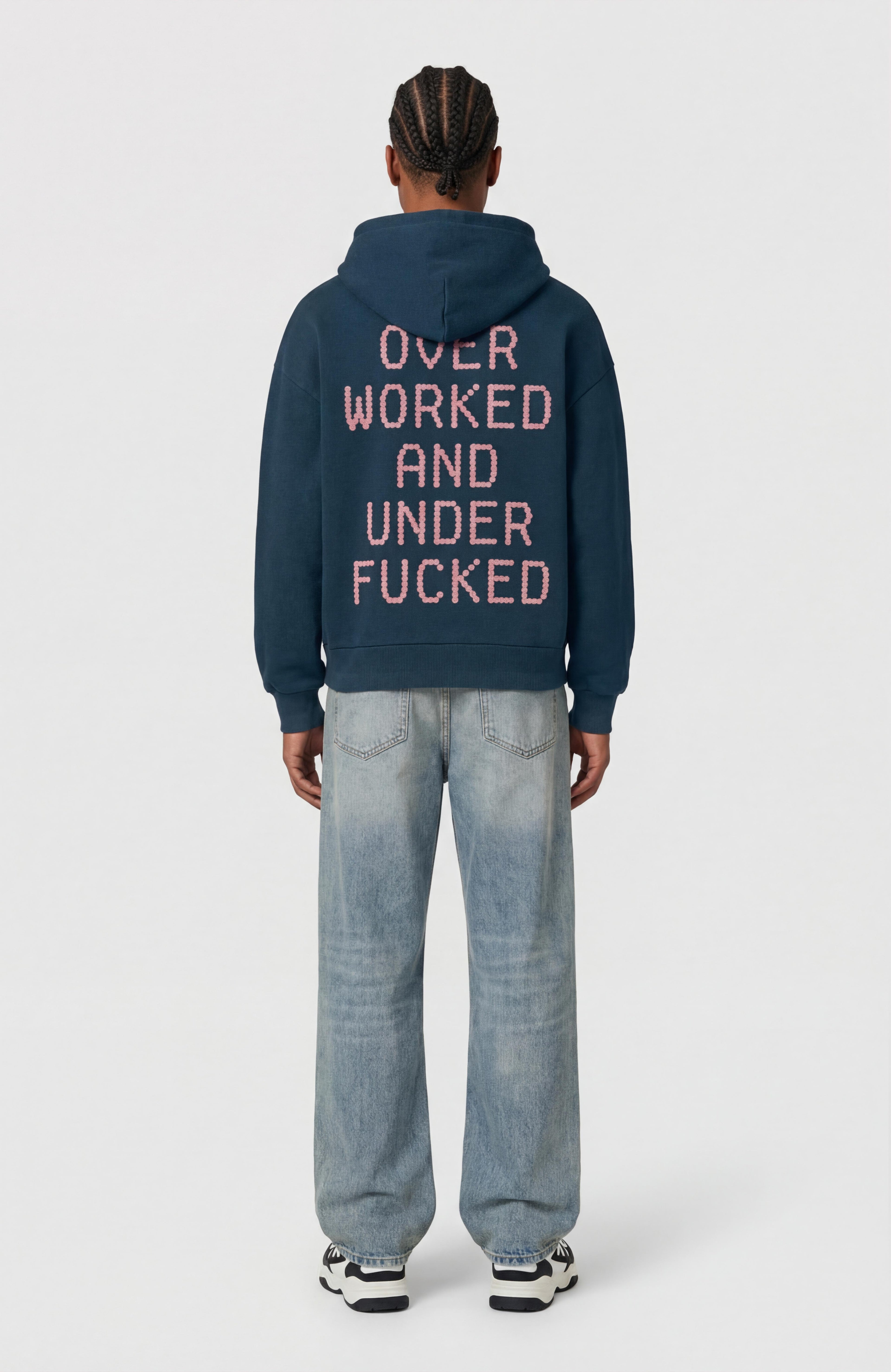 BURNOUT HOODIE IN BLUE