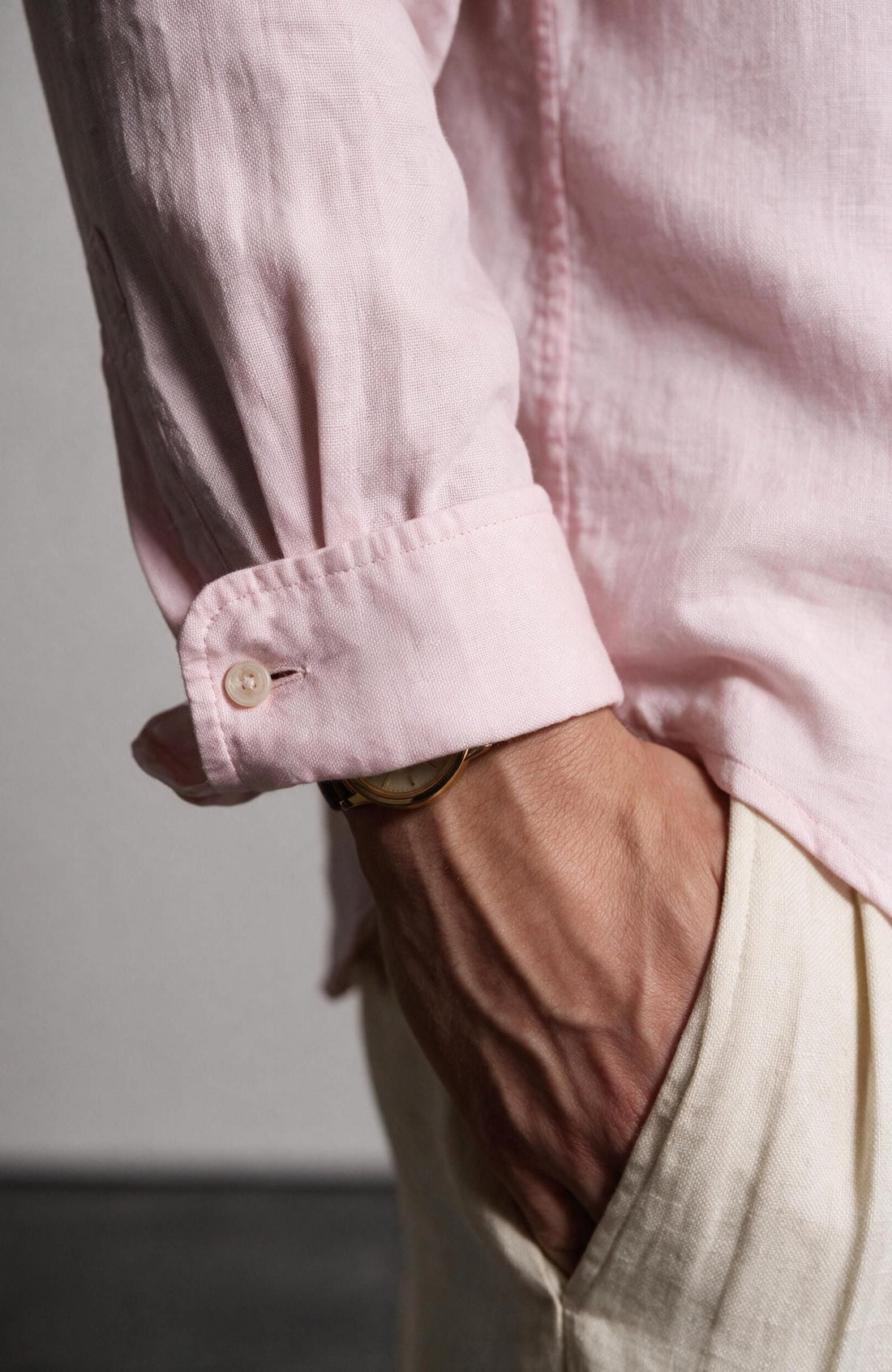 Soft Pink Linen Shirt