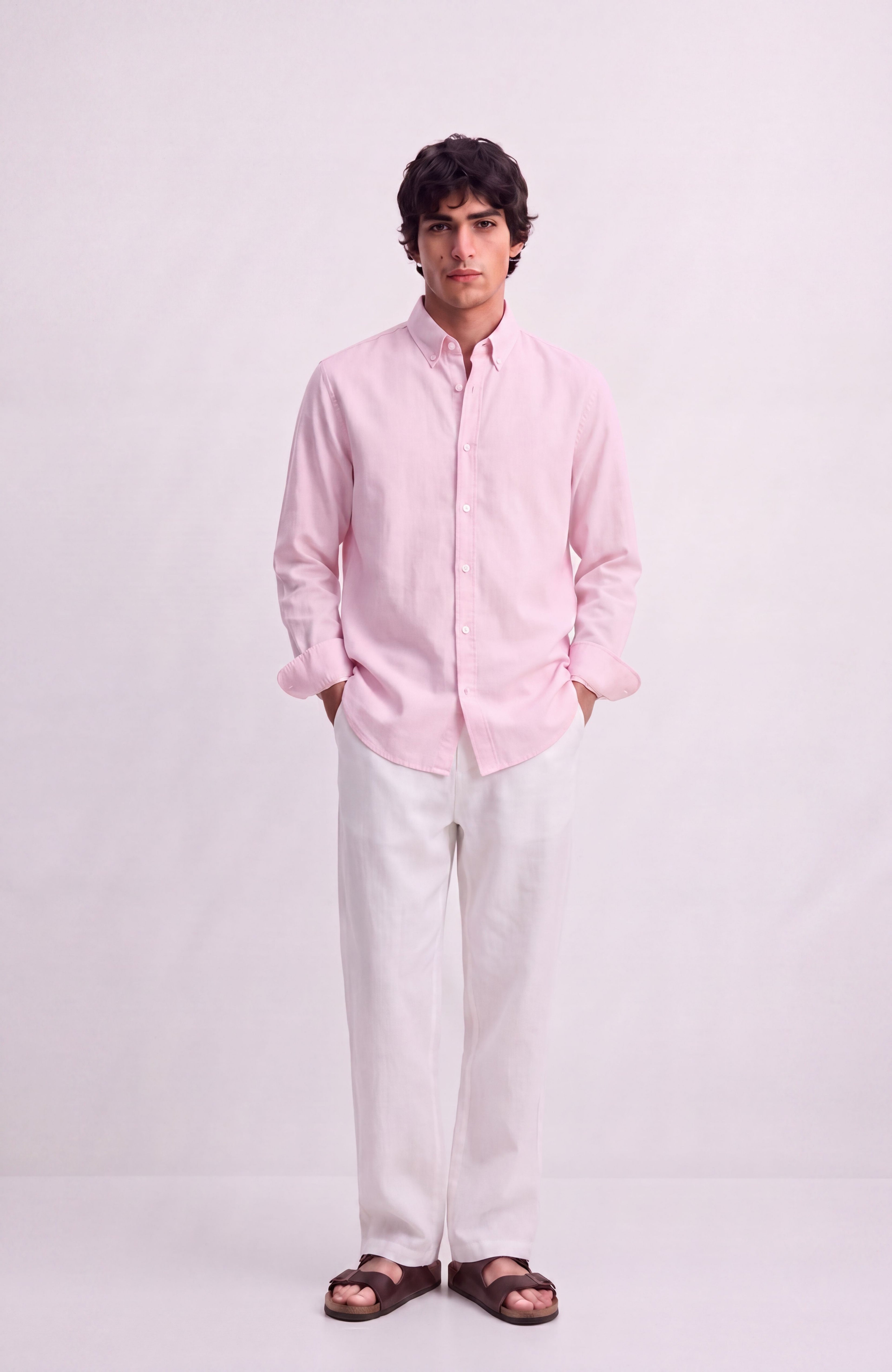 Soft Pink Linen Shirt