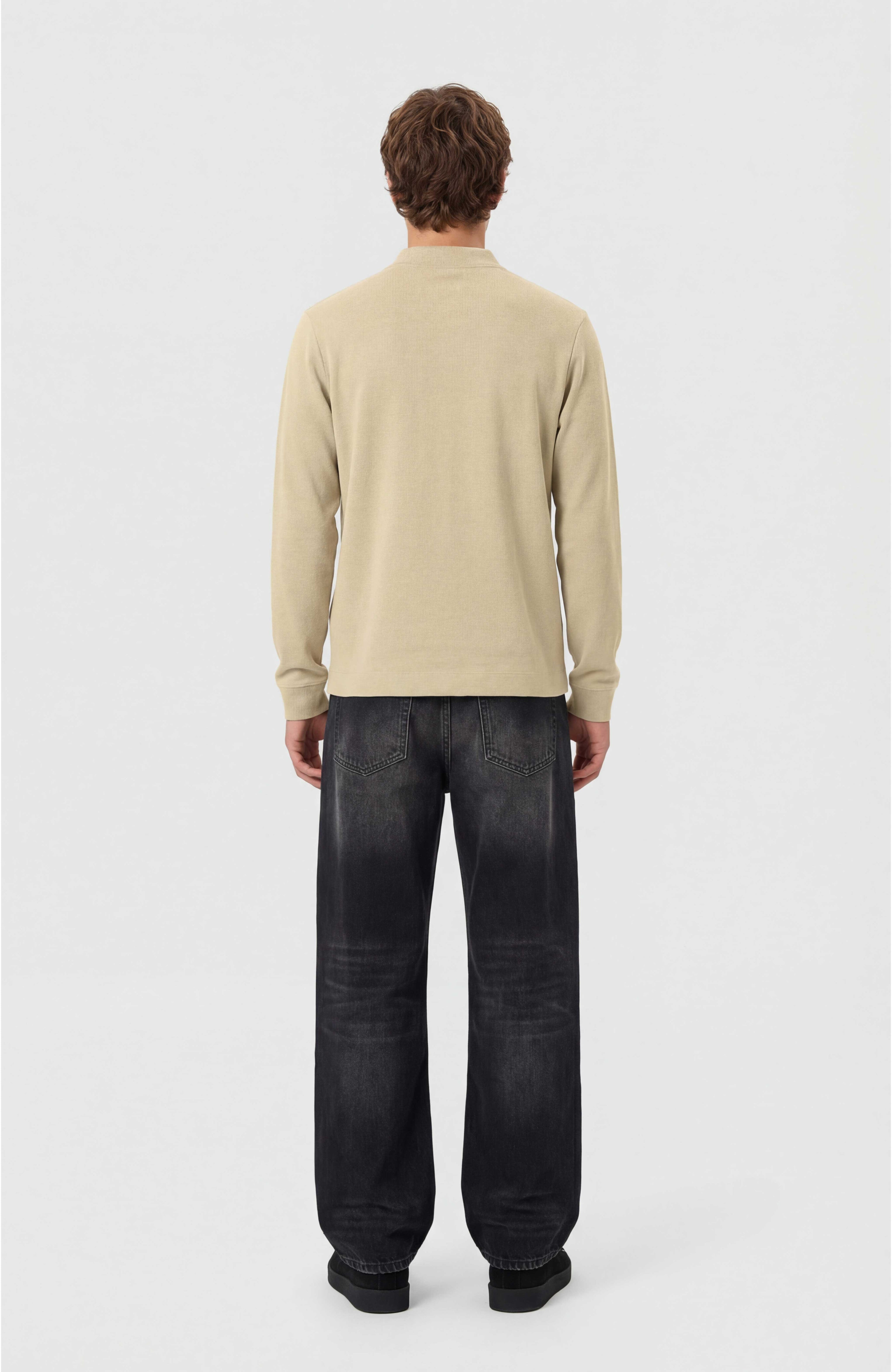 CLASSIC POLO SWEATSHIRT IN BEIGE