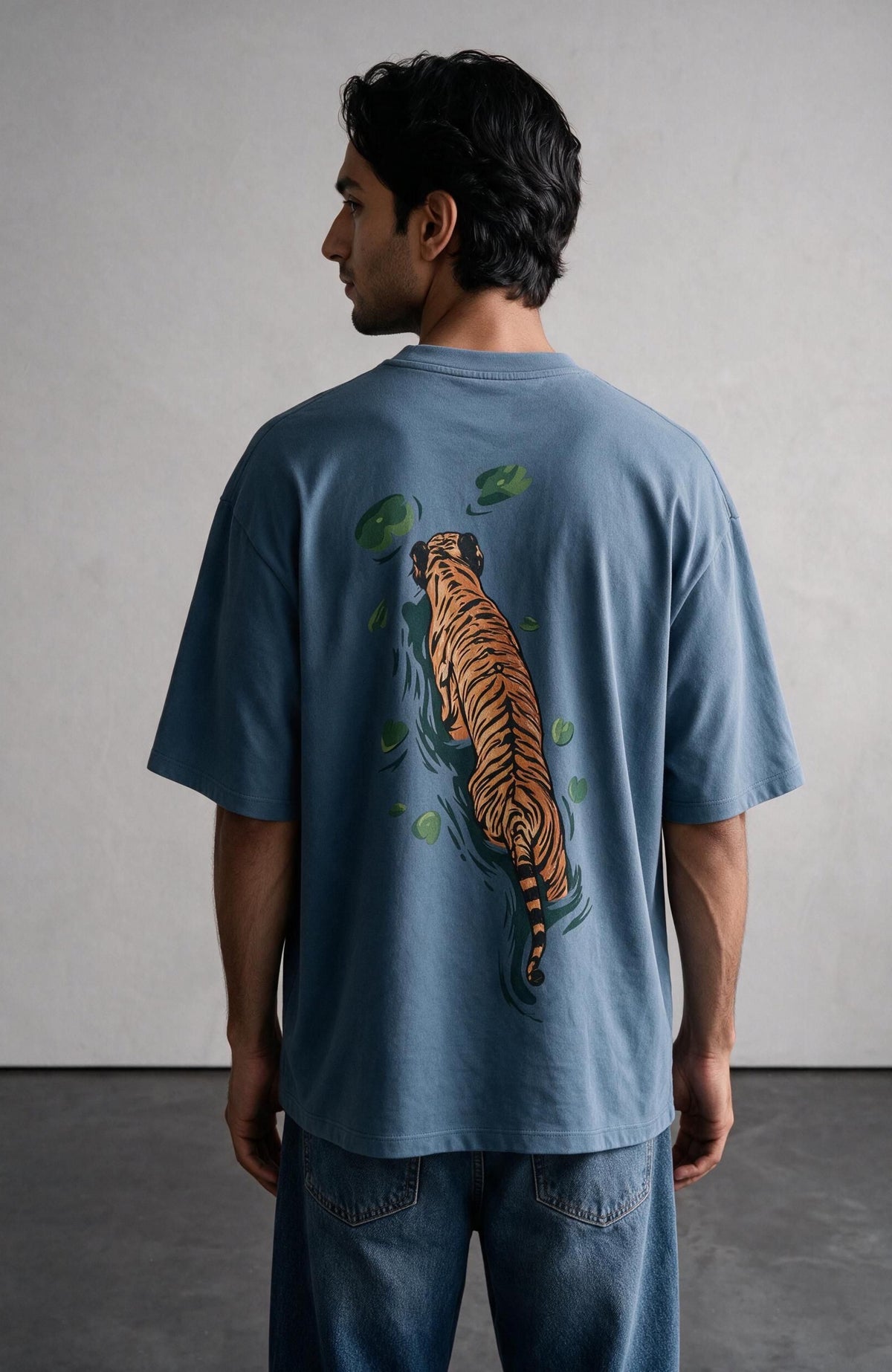 Prowl oversized T-shirt by Truegods – on model, studio