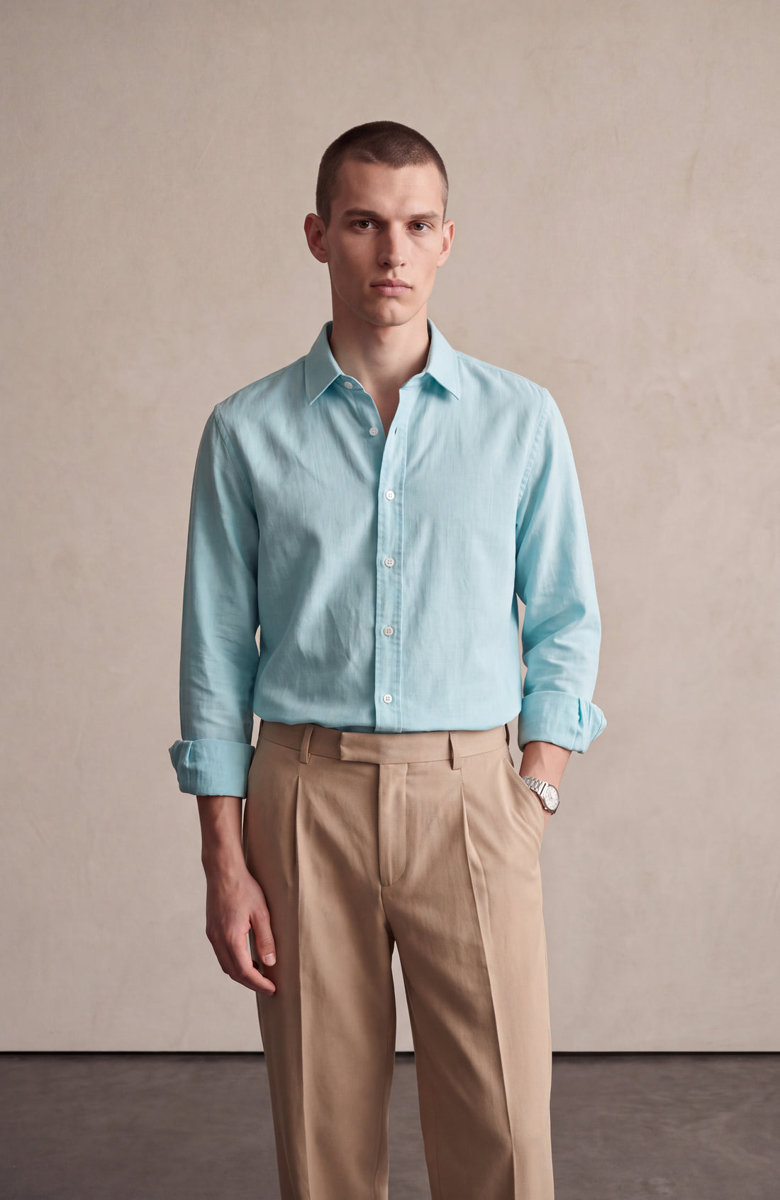 Seafoam Linen Shirt