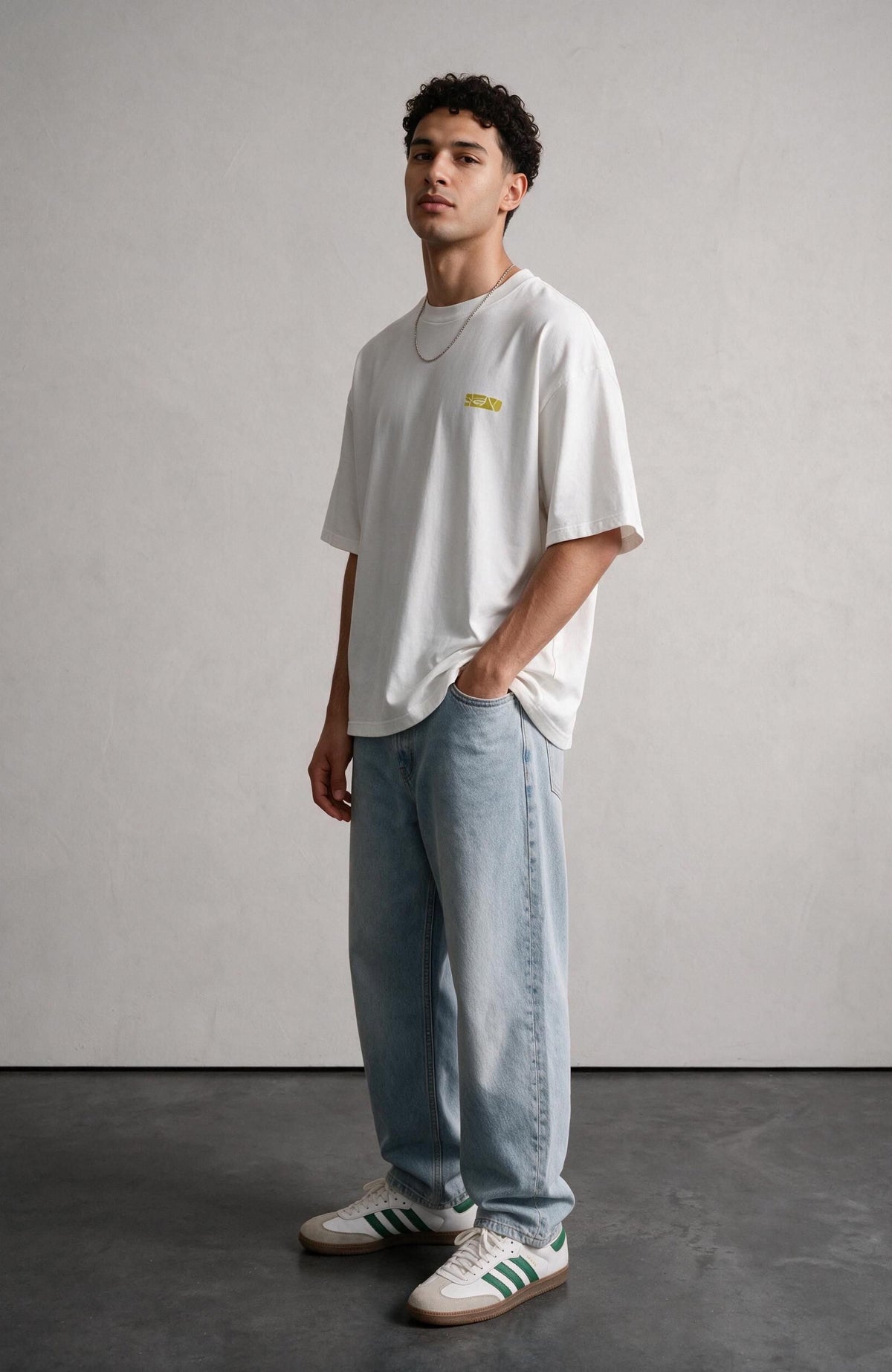 Sunstate oversized T-shirt by Truegods – on model, full look