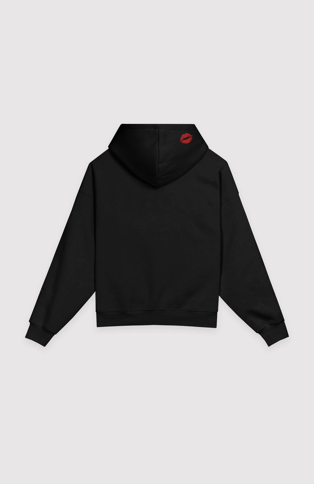 ALL OVER KISSES HOODIE BLACK💋